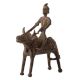 Brass Animal & Rider Statue for Home Decor