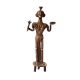 Vintage Brass Lady Statue in Tribal Art