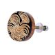 Brown and Black Wooden Round Cabinet Knobs