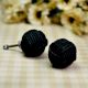 Black Jute Round Cabinet Knobs