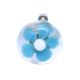 Turquoise Flower Engraved Glass Wardrobe Knobs