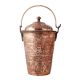 Vintage Engraved Copper Bucket with Lid
