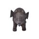 Brass Dhokra Elephant Statue With Carved Jali Design