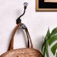Navy Blue Ceramic Iron Coat Hooks