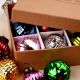 Set of 12 Glass Multicolor Christmas Ornaments For Tree Decoration