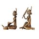Brass Dhokra Two Tribal Women Figurines