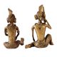 Brass Dhokra Two Tribal Women Figurines