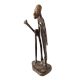 Brass Elongated Old African man Statue