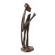 Brass Elongated Old African man Statue
