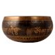 Om Singing Bowl Carved from Bell Metal
