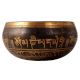 Round Tibetan Om Singing Bowl made of Bell Metal
