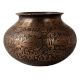 Vintage Brass Cooking Pot in Islamic Carving