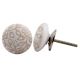 White Etched Flat Knob