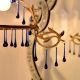 Dark Blue Glass Chandelier Drop Ornaments - Christmas Tree Ornaments - Set of 20