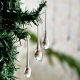 Clear Glass Chandelier Drop Ornaments - Christmas Tree Ornaments - Set of 20