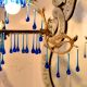 Blue Glass Chandelier Drop Ornaments - Christmas Tree Ornaments - Pack of 20