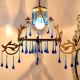 Blue Glass Chandelier Drop Ornaments - Christmas Tree Ornaments - Pack of 20