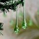 Green Glass Chandelier Drop Ornaments - Christmas Tree Ornaments - Set of 20