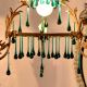 Set of 20 Dark Green Glass Chandelier Drop Ornaments - Christmas Tree Ornaments