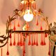 Red Glass Chandelier Drop Ornaments - Christmas Tree Ornaments - Set of 20