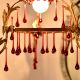 Amber Glass Chandelier Drop Ornaments - Christmas Tree Ornaments - Set of 20