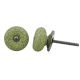 Lime Crackle Ceramic Cabinet Knob