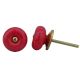 Red Crackle Ceramic Wardrobe Knob