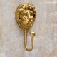 Farmhouse Decor Single  Brass Lion Face Hook