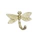 Golden Iron Dragonfly Key Wall Hooks