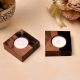 Square Wooden T-light Candle Holder -2 Piece