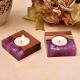Table Mounted Tealight holder With Pink Resin Effect - 2 Piece
