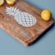 Pineapple Carved Wooden Chopping Board for Meat, Veggies and Fruits