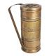 Traditional Brass Tiffin Box with Four Sections