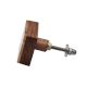 Handmade Brown Wooden and Resin Square Cabinet Knobs