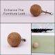 Handmade Brown Jute Round Drawer Knobs