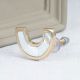 White and Gold Semicircle Mother of Pearl Drawer Knobs