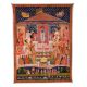 Sreenathji Pichwai Design Painting Of Aarti With Followers
