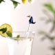 Reusable 6 Pieces Animal Stirrer Glass Swizzle Sticks for Cocktail Party