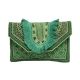 Green Crossbody Beaded Cotton Handbags For Women