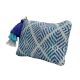 Blue Geometric Beaded Cotton Clutch Types Of Bags  For Women 