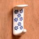 White Ceramic Blue Floral Adhesive Wall Hook