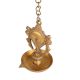 Golden Brass Hanging Oil Lamp for Decor