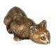 Brass Statue of Cat in Offensive Position
