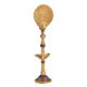 Golden Brass Oil Lamp with Colorful Stones