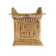Cube Shaped Brass Oil Lamp for Decor