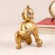 Golden Brass Baby Lord Krishna Statue