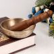 Handmade Singing Bowl with Wooden Mallet