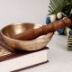 Golden Singing Bowl with Wooden Mallet
