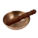 Golden Singing Bowl with Wooden Mallet