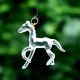 Glass Multicolor Horse Christmas Tree Decoration Ornaments Set of 6 Pcs